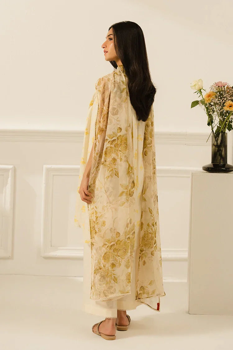 Picture of Cross Stitch - Prints Daily Lawn Collection Vol 3 - Mustard Melody - Available at Raja Sahib