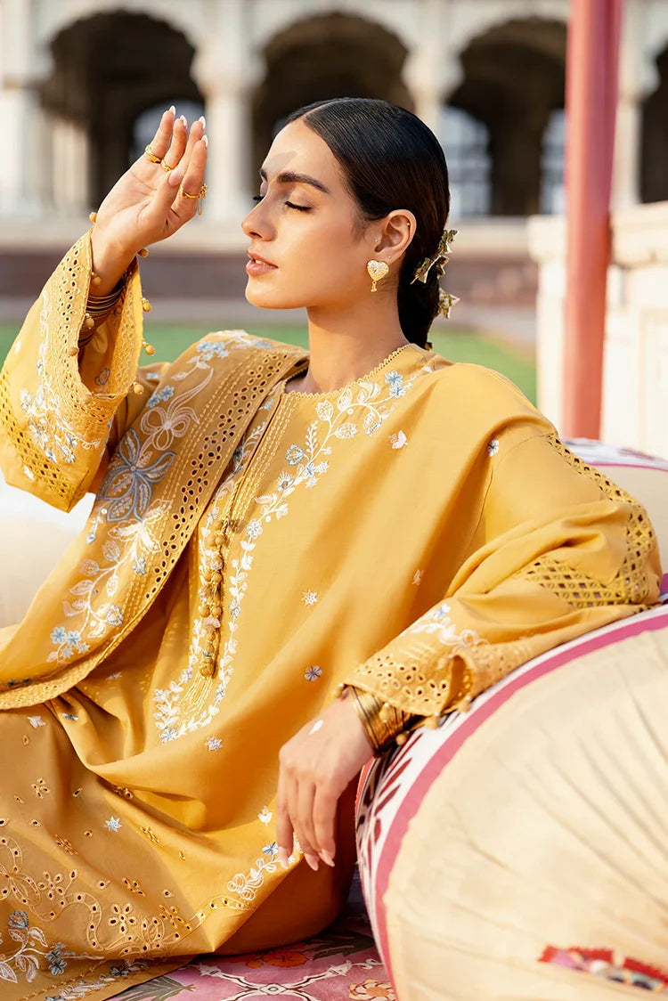 Picture of <!--au-->Cross Stitch - Unstitched Eid Lawn - Mustard Mirage - Available at Raja Sahib