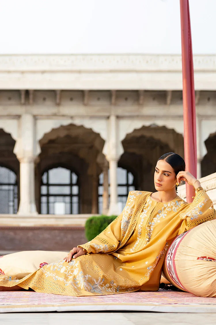 Picture of <!--au-->Cross Stitch - Unstitched Eid Lawn - Mustard Mirage - Available at Raja Sahib