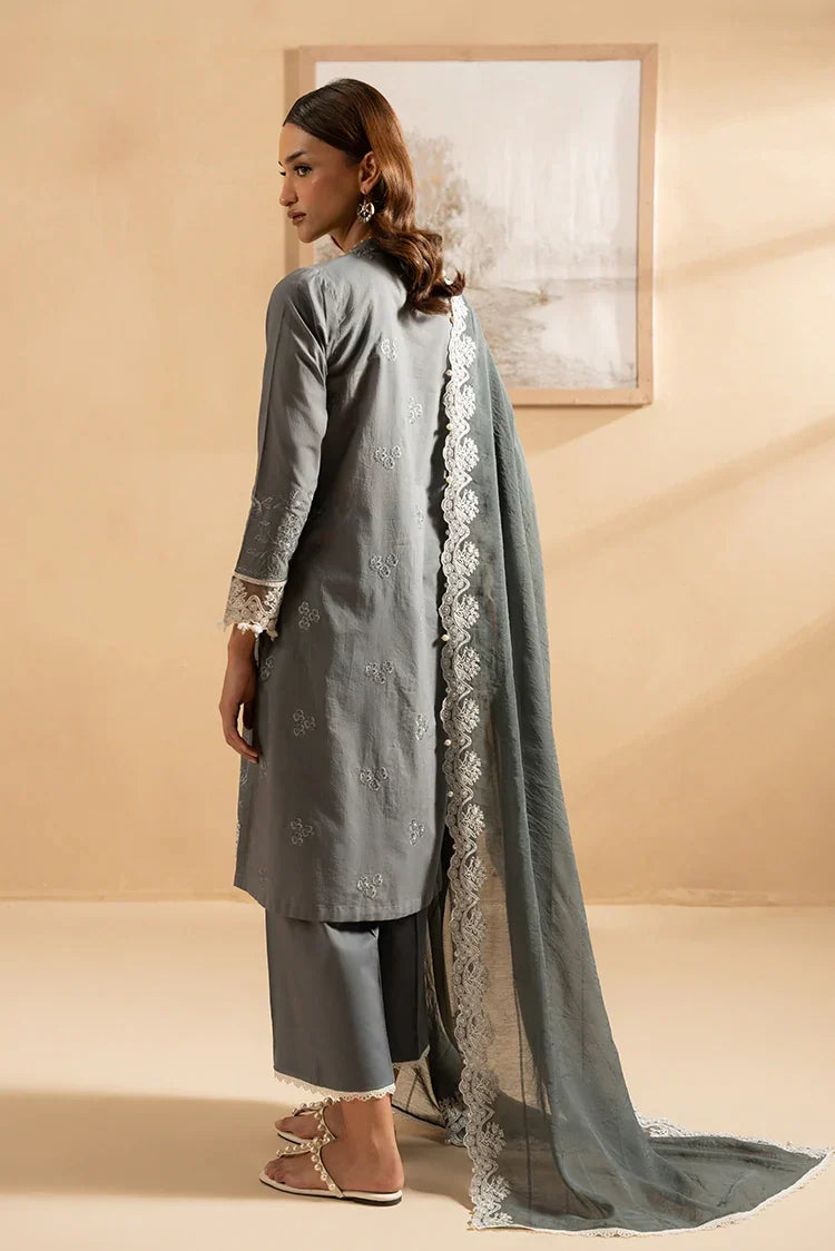 Picture of <!--d-->Cross Stitch - Mahiri Unstitched Embroidered Collection Vol 5 - Soft Graphite - Available at Raja Sahib