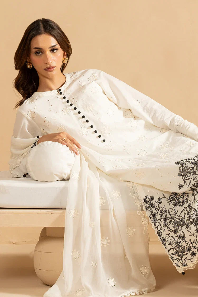 Picture of <!--b-->Cross Stitch - Mahiri Unstitched Embroidered Collection Vol 5 - Muted Pearl - Available at Raja Sahib