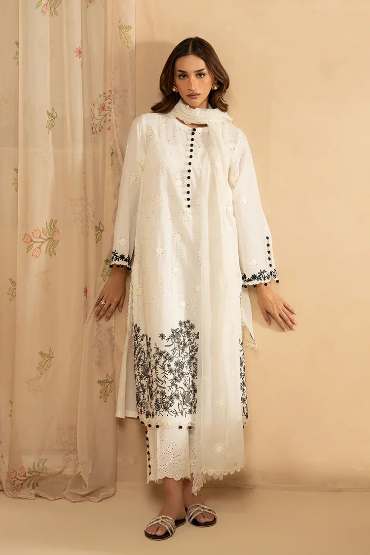 Picture of <!--b-->Cross Stitch - Mahiri Unstitched Embroidered Collection Vol 5 - Muted Pearl - Available at Raja Sahib