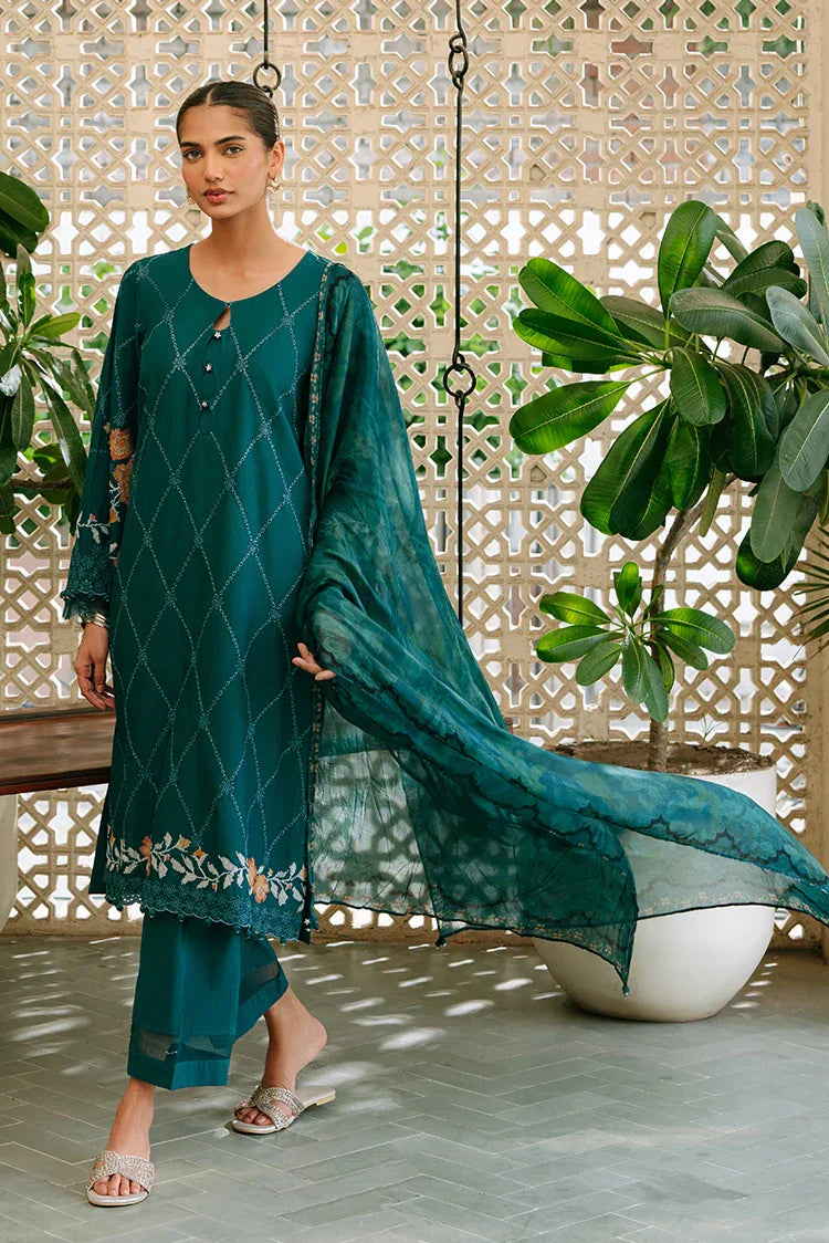 Picture of Cross Stitch - The Monsoon Edit - Vibrant Spruce - Available at Raja Sahib
