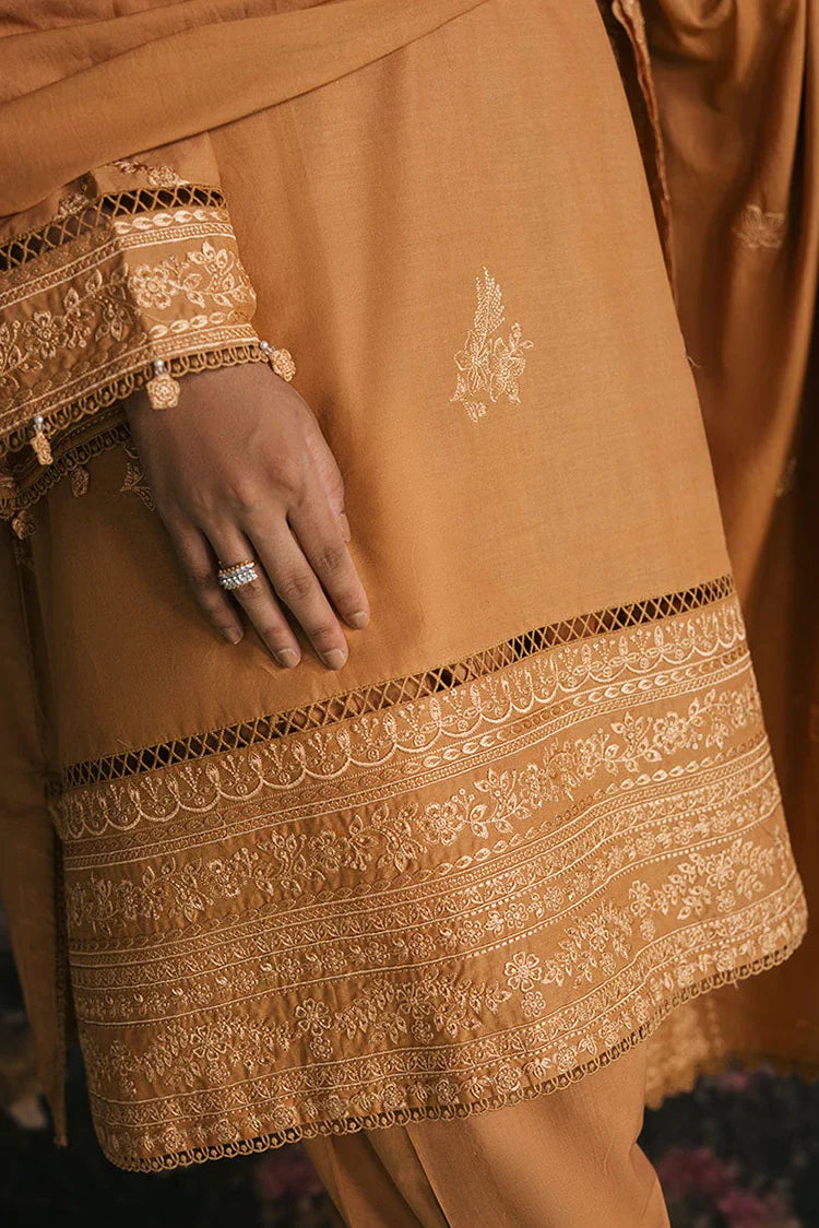 Picture of Cross Stitch - Embroidered Lawn Edit Vol 1 - Mustard Bloom - Available at Raja Sahib