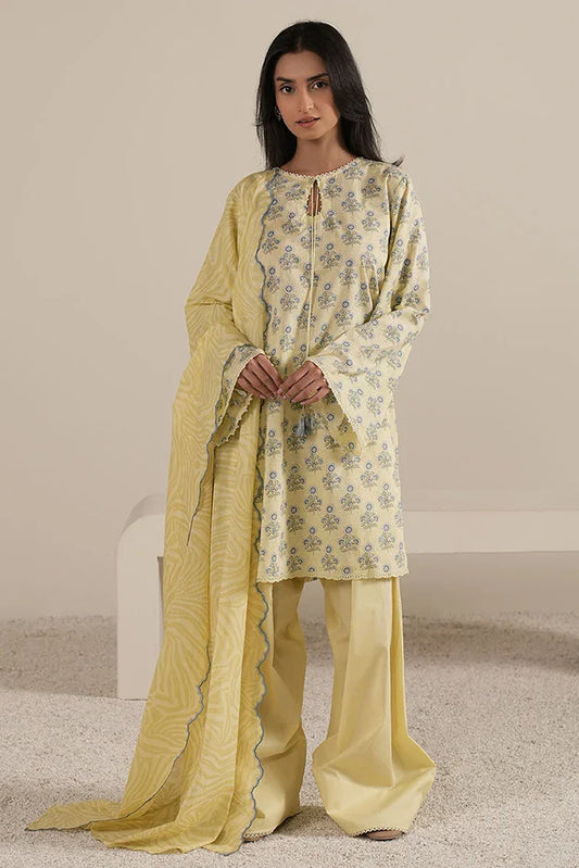 Picture of Cross Stitch - Daily Edit Unstitched Lawn Collection Vol 6 - Lemon Haze - Available at Raja Sahib