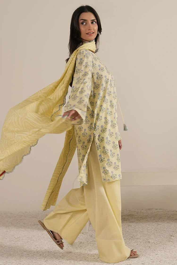 Picture of Cross Stitch - Daily Edit Unstitched Lawn Collection Vol 6 - Lemon Haze - Available at Raja Sahib