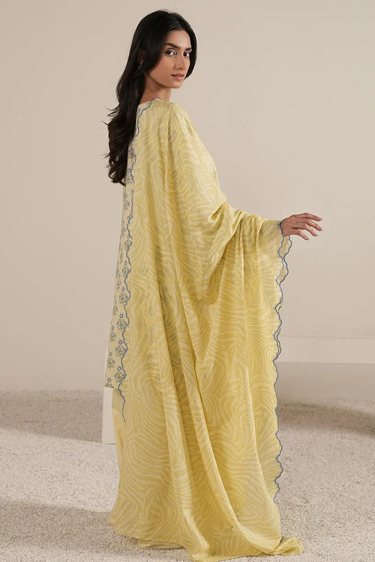 Picture of Cross Stitch - Daily Edit Unstitched Lawn Collection Vol 6 - Lemon Haze - Available at Raja Sahib