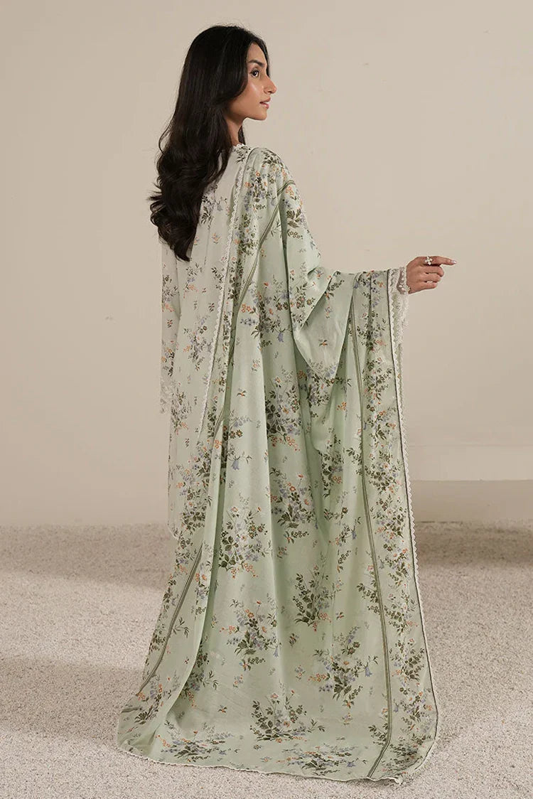 Picture of Cross Stitch - Daily Edit Unstitched Lawn Collection Vol 6 - Pale Aqua - Available at Raja Sahib