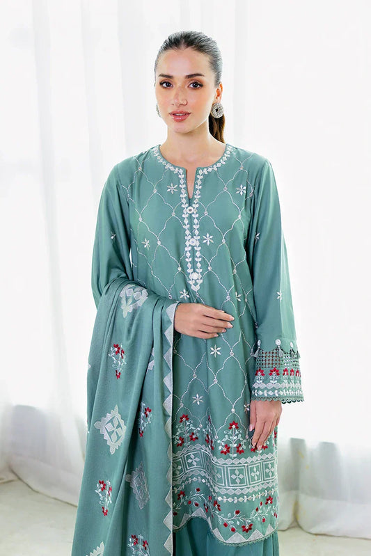 Picture of Cross Stitch - Premium Unstitched Cotton Satin - Sage Loom - Available at Raja Sahib