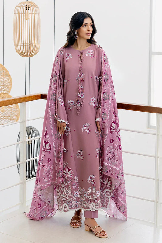 Picture of Cross Stitch - Premium Unstitched Cotton Satin - Antique Blush - Available at Raja Sahib