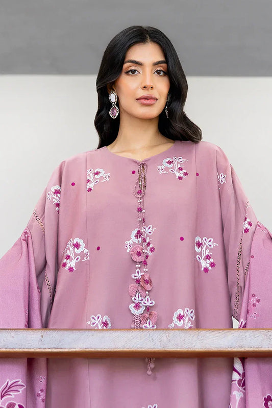 Picture of Cross Stitch - Premium Unstitched Cotton Satin - Antique Blush - Available at Raja Sahib