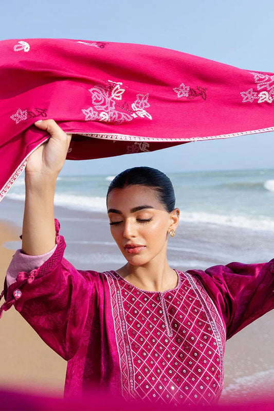 Picture of Cross Stitch - Premium Unstitched Cotton Satin - Florid Zeal - Available at Raja Sahib