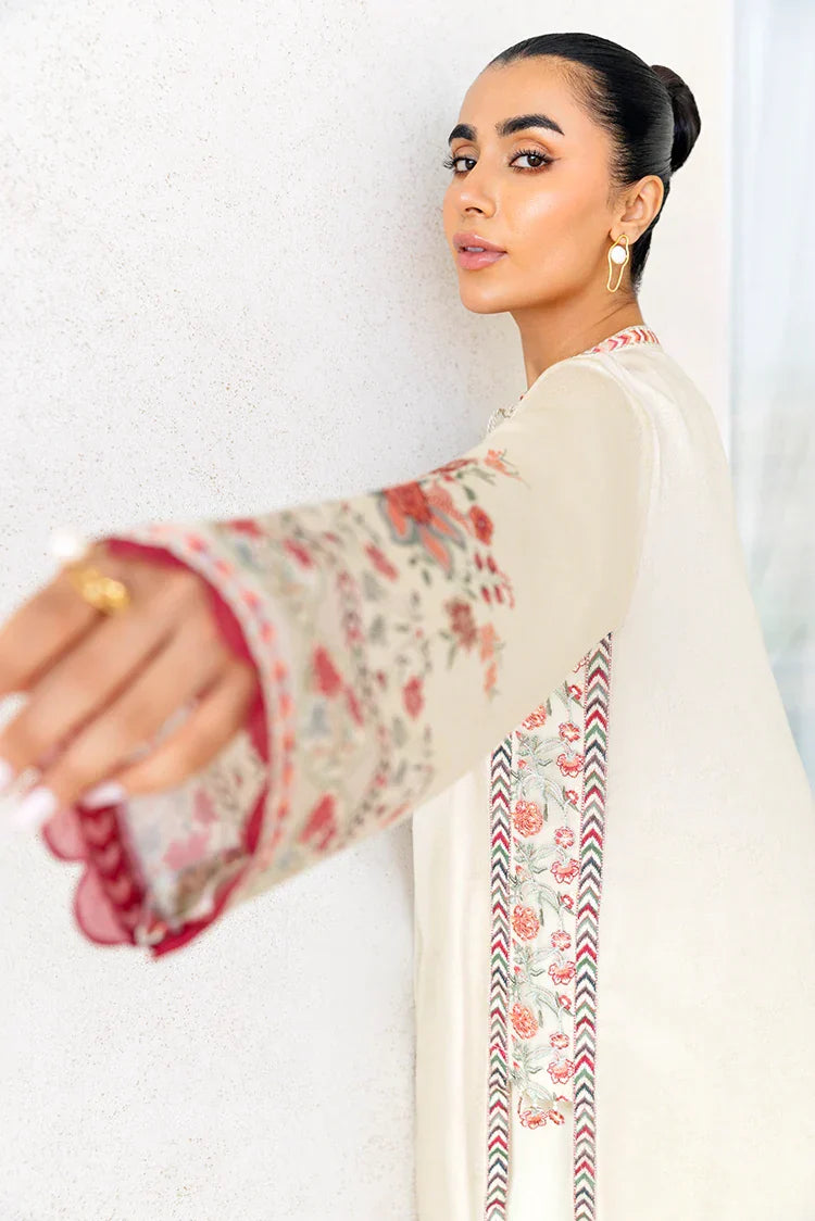 Picture of Cross Stitch - Premium Unstitched Cotton Satin - Petal Sand - Available at Raja Sahib