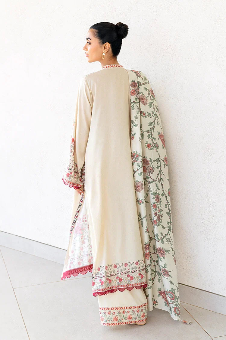 Picture of Cross Stitch - Premium Unstitched Cotton Satin - Petal Sand - Available at Raja Sahib