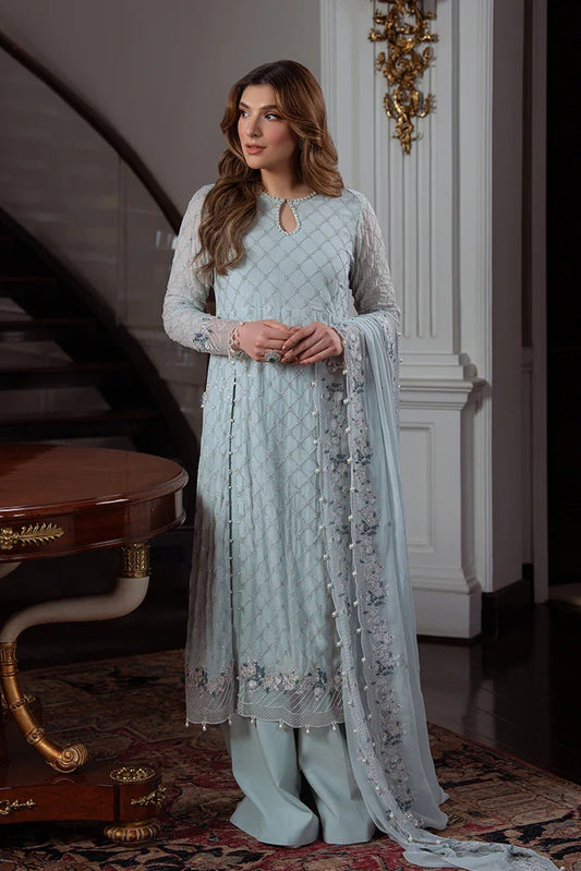 Cross Stitch - Unstitched Wedding Collection - Aqua Ice