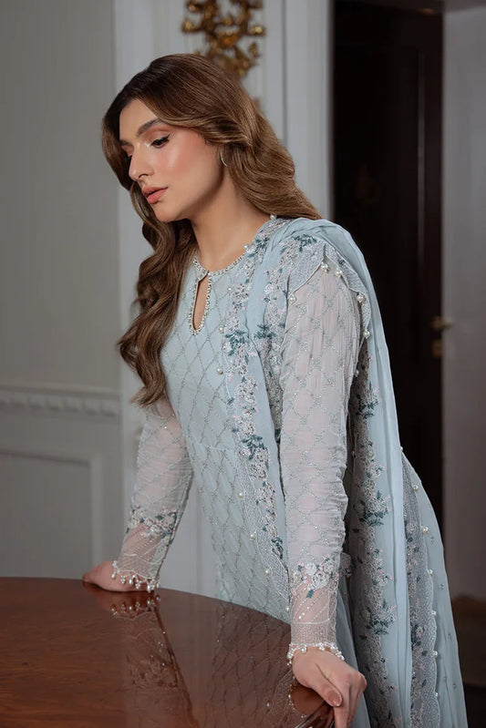 Cross Stitch - Unstitched Wedding Collection - Aqua Ice