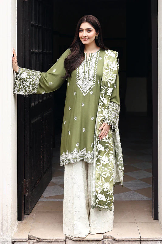 Picture of Cross Stitch - Unstitched Winter Collection - Moss Reverie - Available at Raja Sahib