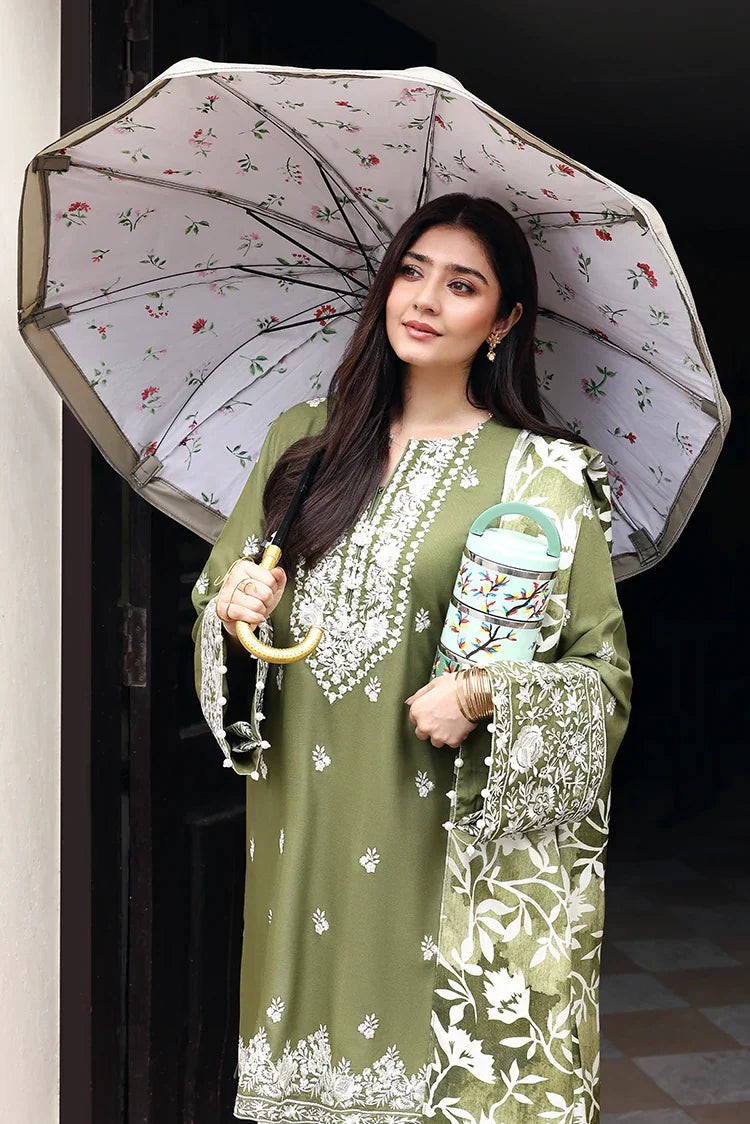 Picture of Cross Stitch - Unstitched Winter Collection - Moss Reverie - Available at Raja Sahib