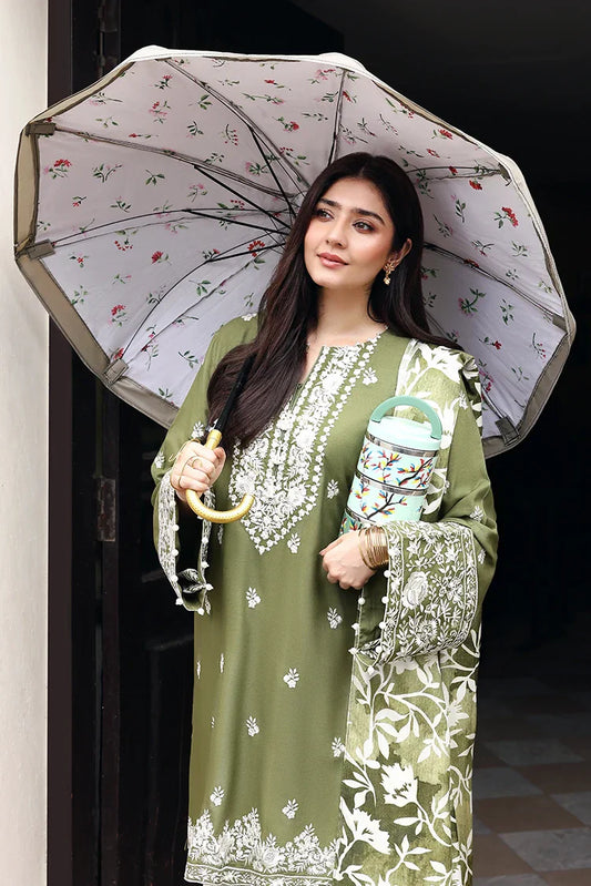 Picture of Cross Stitch - Unstitched Winter Collection - Moss Reverie - Available at Raja Sahib