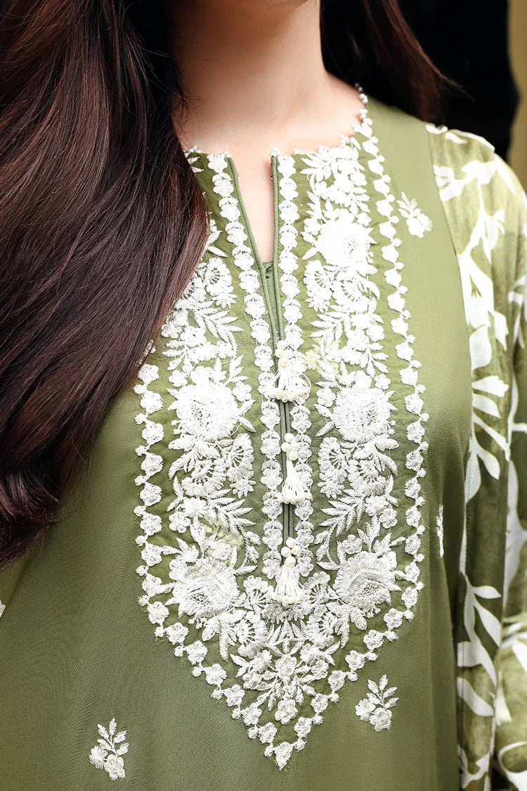 Picture of Cross Stitch - Unstitched Winter Collection - Moss Reverie - Available at Raja Sahib