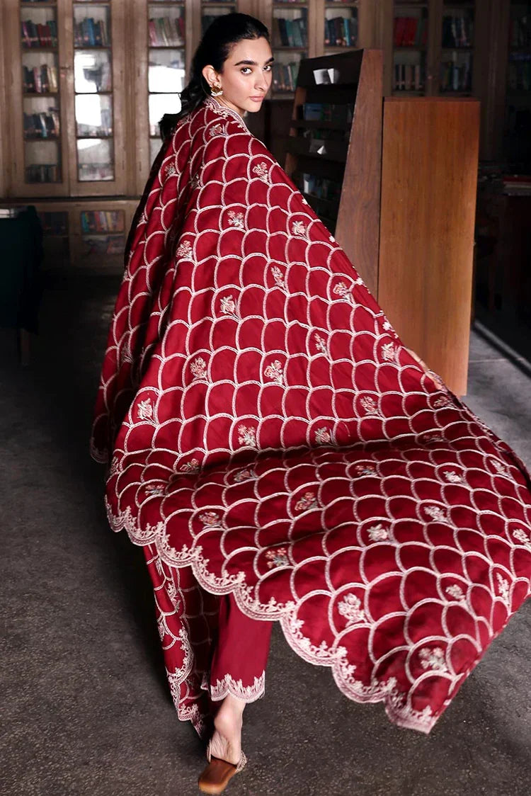 Picture of Cross Stitch - Unstitched Winter Collection - Berry Luxe - Available at Raja Sahib