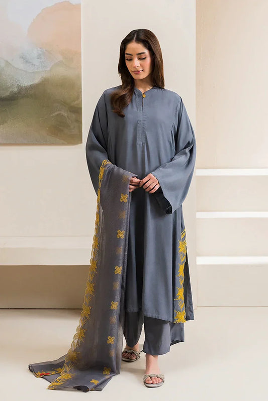 Picture of Cross Stitch - Basic Pret Collection - 2 PC - Smokey Lime - Available at Raja Sahib