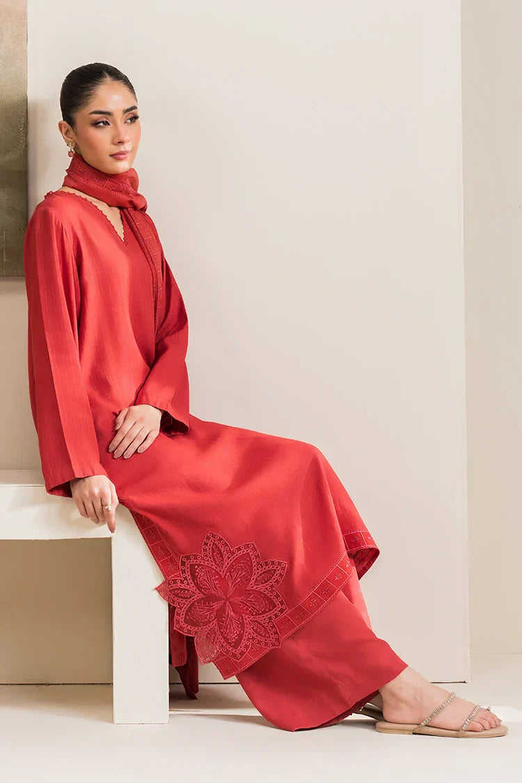 Picture of Cross Stitch - Basic Pret Collection - 2 PC - Saffron Gold - Available at Raja Sahib