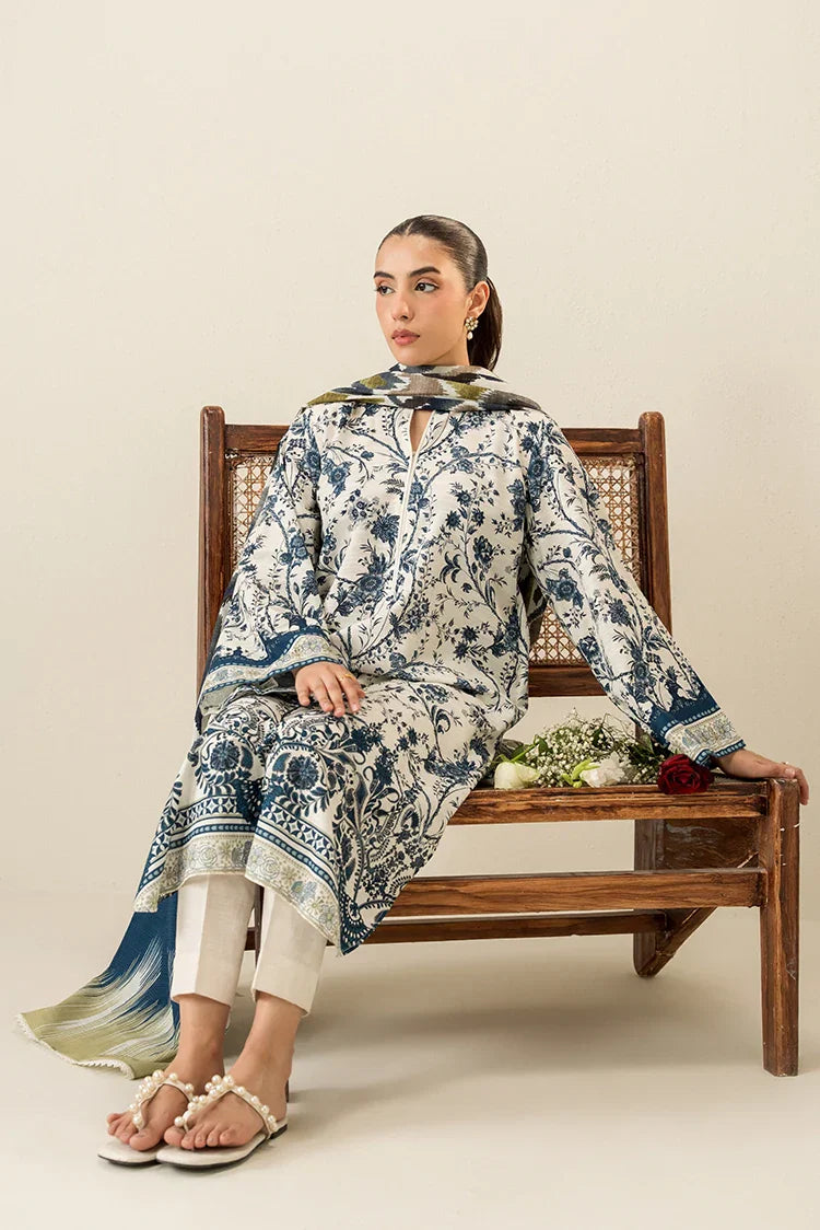 Picture of Cross Stitch - Daily Khaddar Edit - 3 Piece - Beige Verve - Available at Raja Sahib