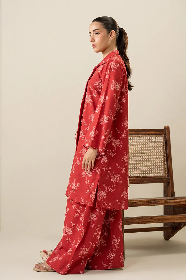 Picture of Cross Stitch - Daily Khaddar Edit - 3 Piece - Ochre Silk - Available at Raja Sahib