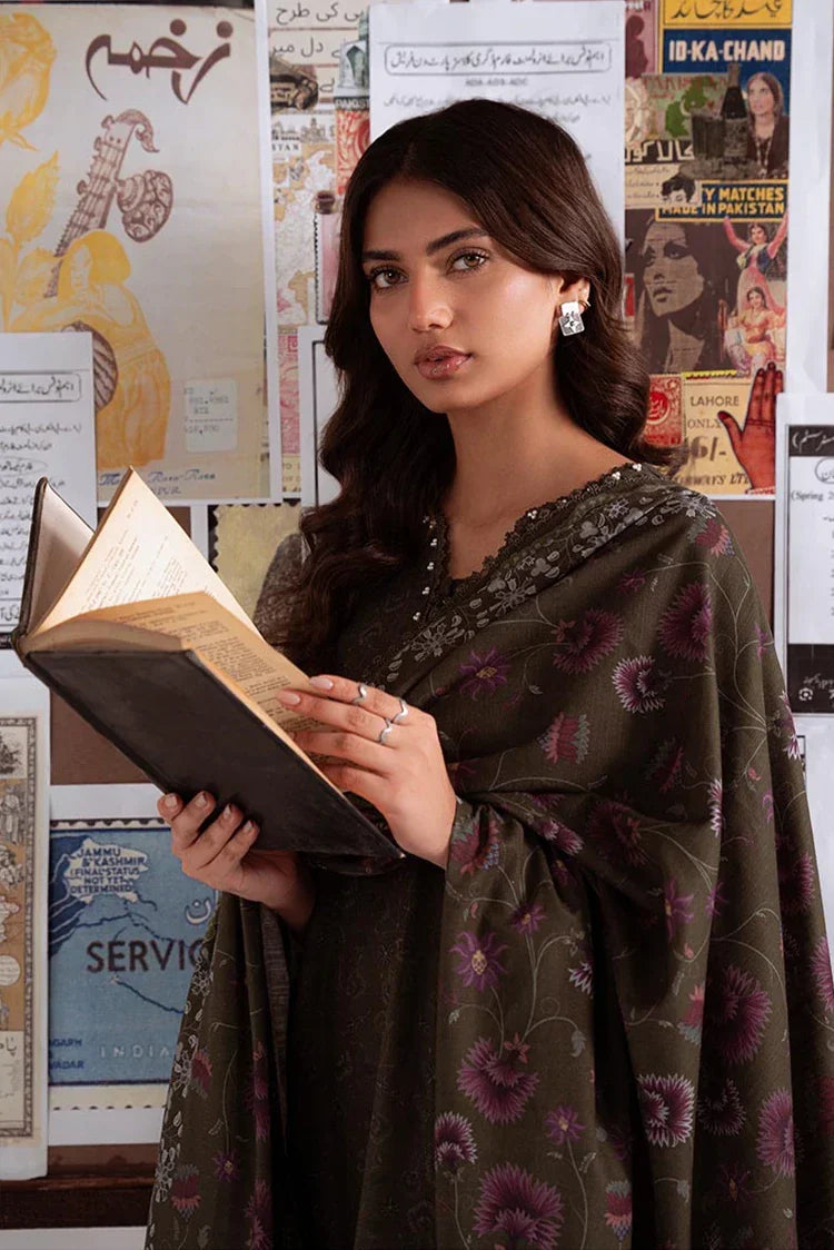 Picture of Cross Stitch - Unstitched Winter Collection - Olive Charm - Available at Raja Sahib