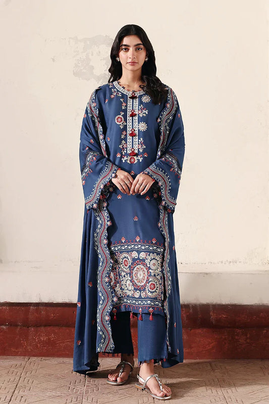 Picture of Cross Stitch - Unstitched Winter Collection - Moonlit Garden - Available at Raja Sahib