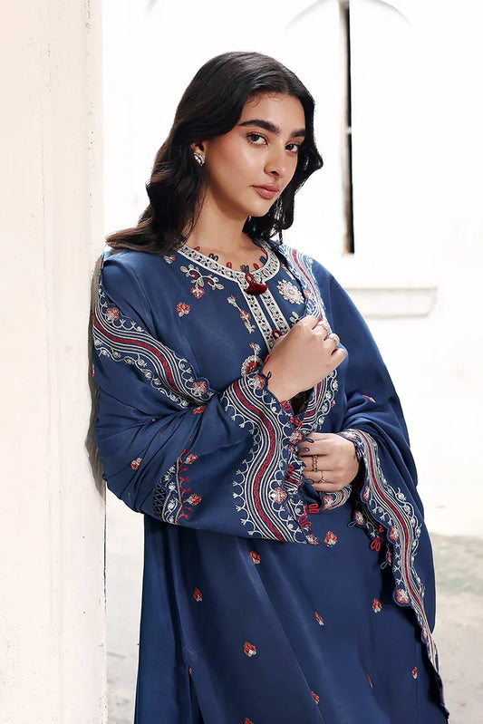 Picture of Cross Stitch - Unstitched Winter Collection - Moonlit Garden - Available at Raja Sahib