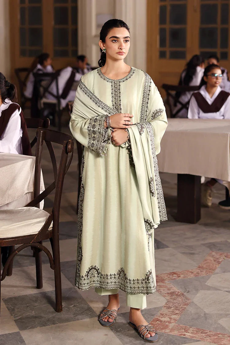 Picture of Cross Stitch - Unstitched Winter Collection - Basil Hues - Available at Raja Sahib