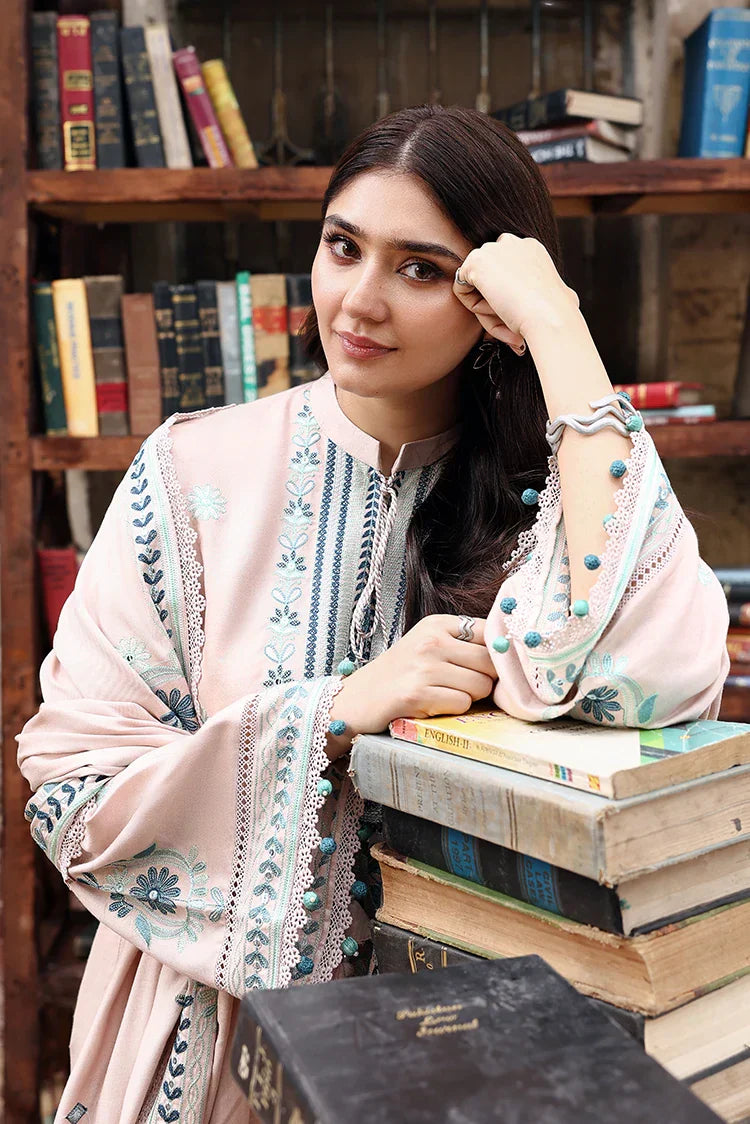 Picture of Cross Stitch - Unstitched Winter Collection - Subtle Maze - Available at Raja Sahib