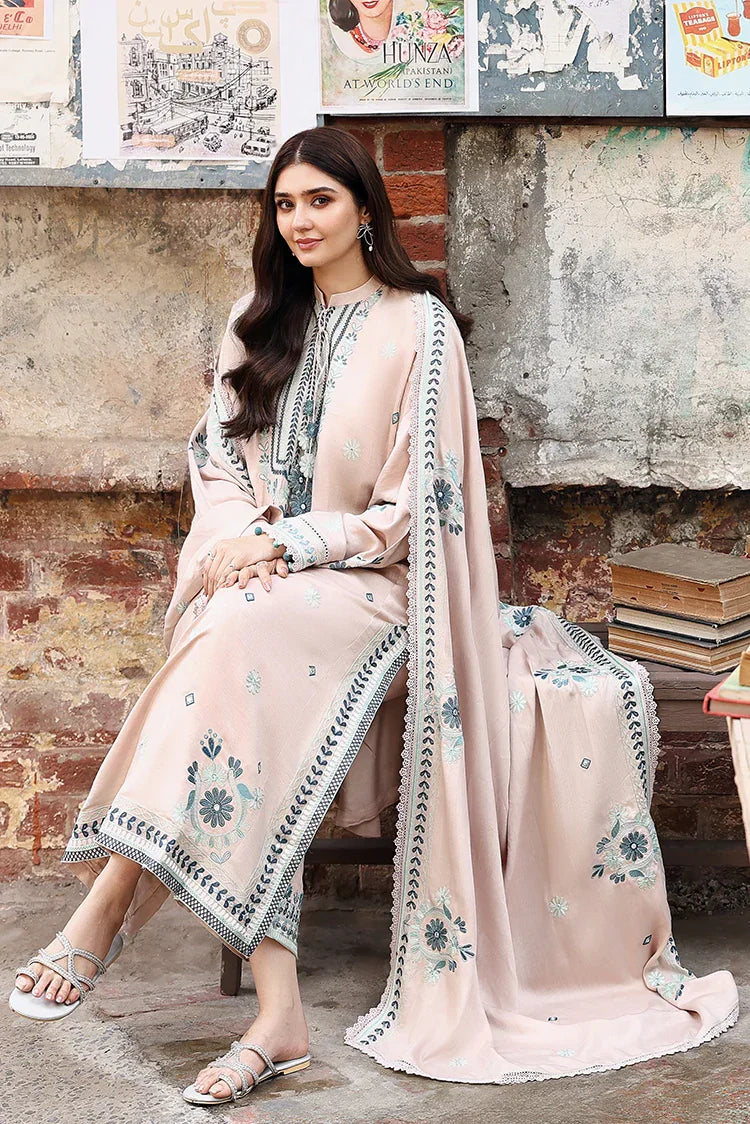 Picture of Cross Stitch - Unstitched Winter Collection - Subtle Maze - Available at Raja Sahib