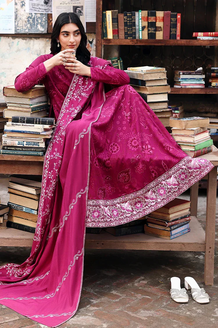 Picture of Cross Stitch - Unstitched Winter Collection - Fuchsia Thread - Available at Raja Sahib