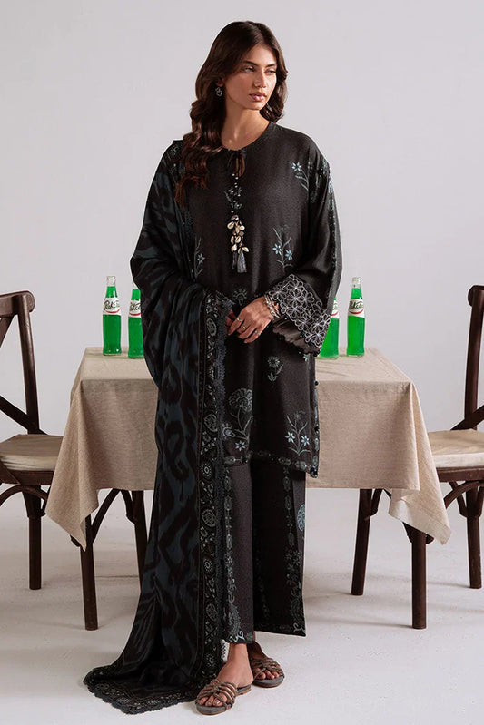 Picture of Cross Stitch - Unstitched Winter Collection - Shadow Teal - Available at Raja Sahib
