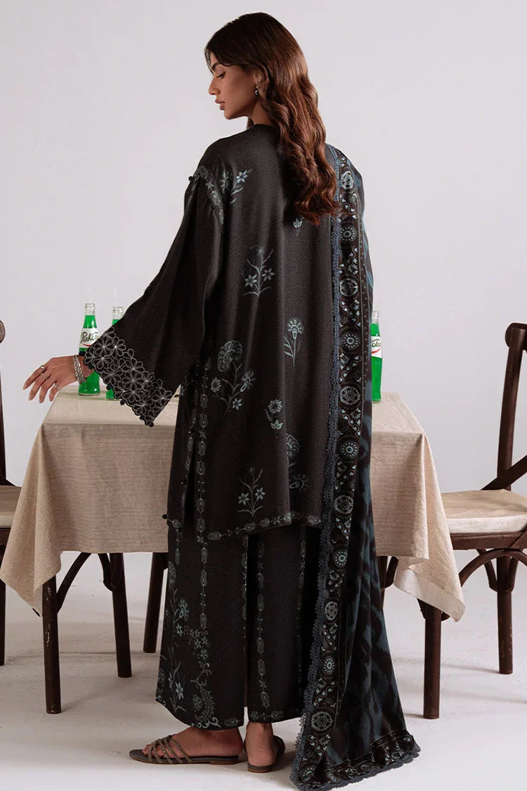 Picture of Cross Stitch - Unstitched Winter Collection - Shadow Teal - Available at Raja Sahib