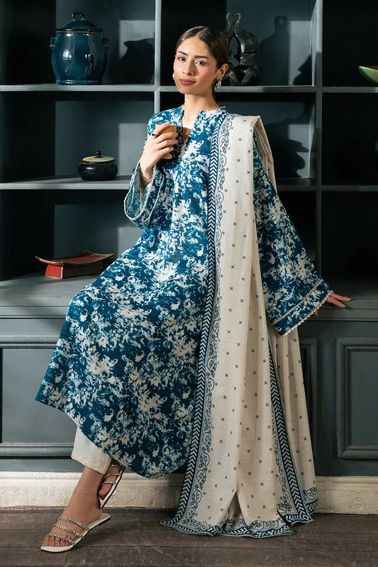 Picture of Cross Stitch - Basic Pret Collection - 2 PC - Blue Bloom - Available at Raja Sahib