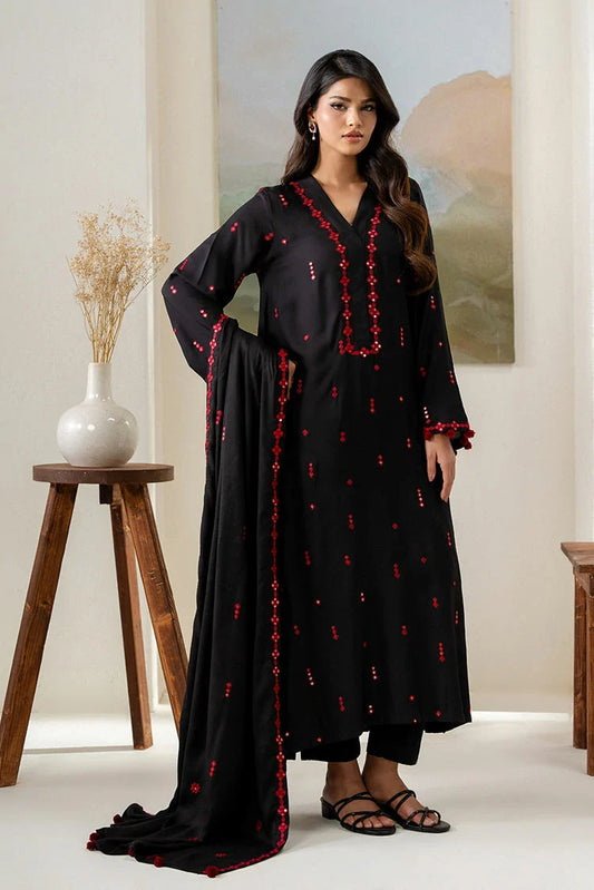 Cross Stitch - Exclusive Pret - Black Muse - 2 Piece - Shirt & Dupatta