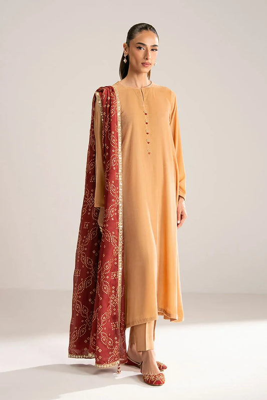 Cross Stitch - Exclusive Pret - Saffron Dust - 2 Piece - Shirt & Dupatta