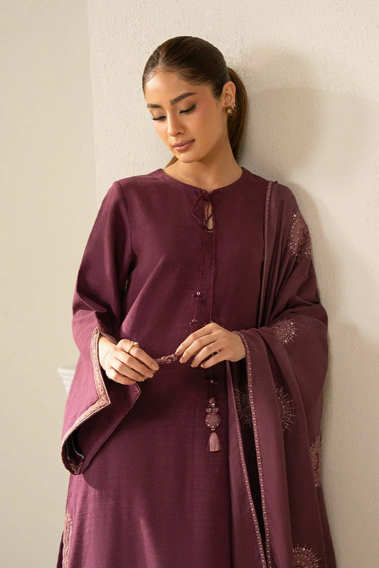 Cross Stitch - Exclusive Pret - Plum Berry - 2 Piece - Shirt & Dupatta