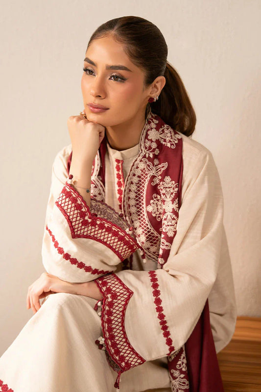 Cross Stitch - Exclusive Pret - Crimson Blush - 2 Piece - Shirt & Dupatta