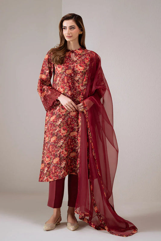 Cross Stitch - Exclusive Pret - Scarlet Sunset - 2 Piece - Shirt & Dupatta