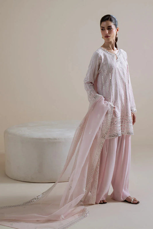 Cross Stitch - Unstitched Chiffon Edit Vol 1 - Blush Aura