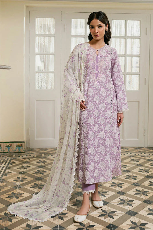 Cross Stitch - Embroidered Lawn Edit Vol 1 - Lavender Muse