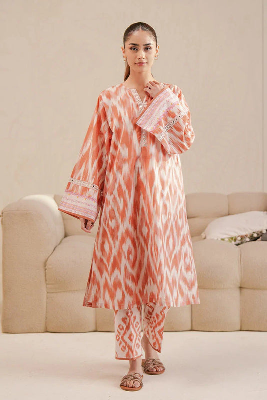 Cross Stitch - Daily Unstitched Lawn - Saffron Fade