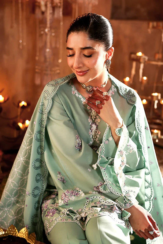Cross Stitch - Unstitched Premium Eid Lawn - Meadow Muse