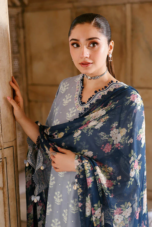 Cross Stitch - Unstitched Premium Eid Lawn - Dream Flint