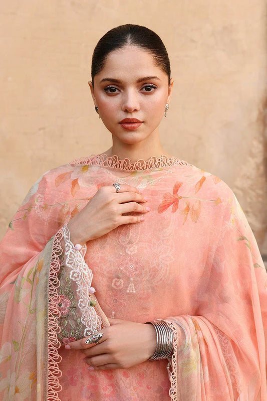 Cross Stitch - Unstitched Premium Eid Lawn - Muted Blush